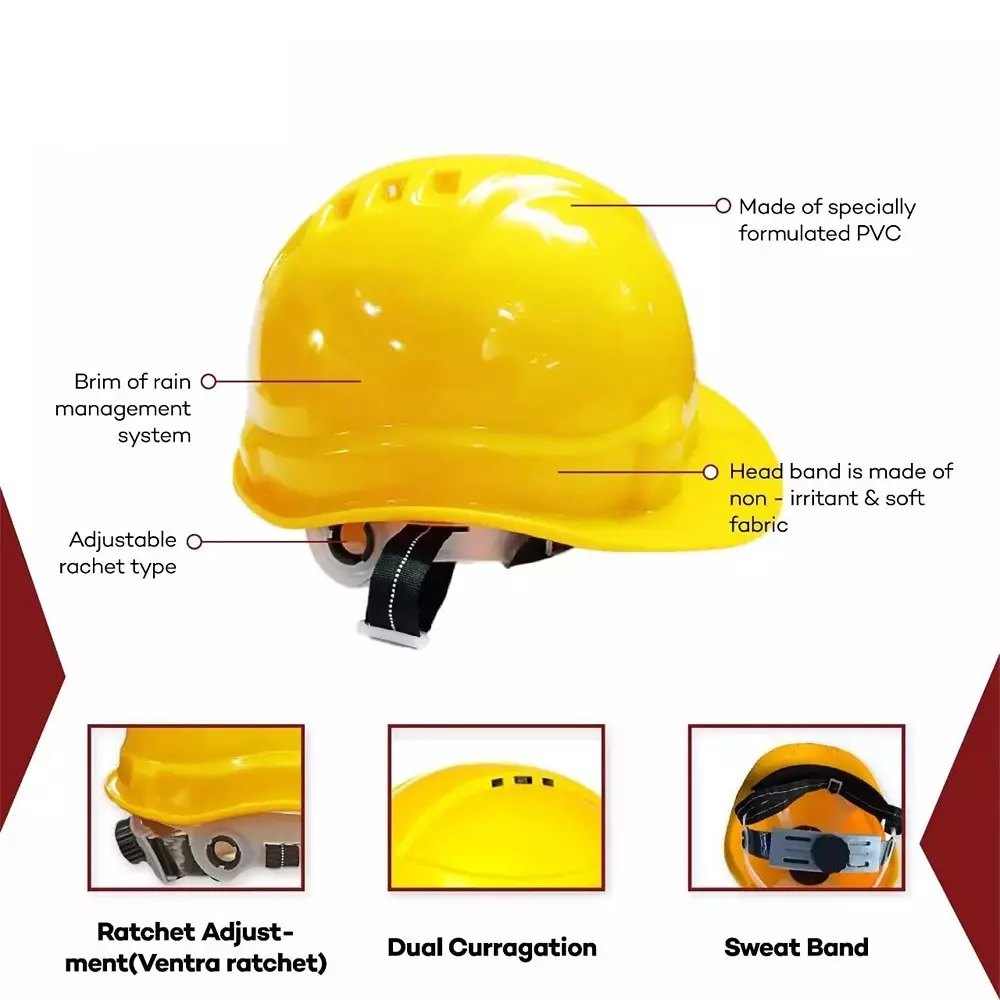 generic-ventilatedratchet-pvc-safety-helmet-yellow-color-pack-of-5