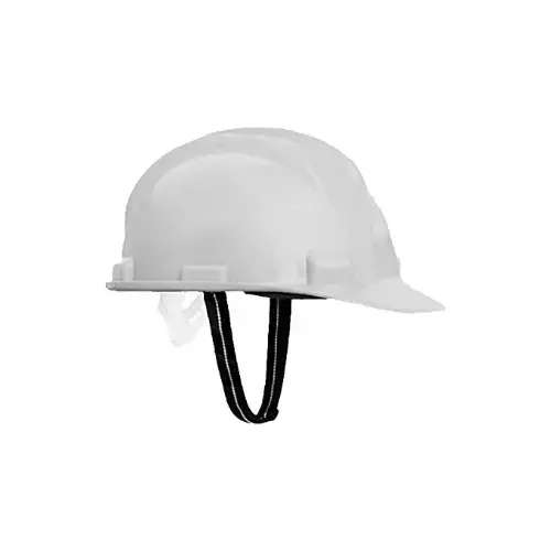 GENERIC Nape Adjustment PVC Safety Helmet 6 Point LDPE Suspension White Color