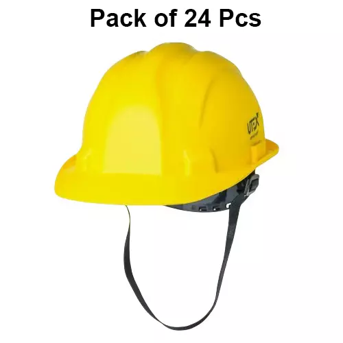 utex-atron-safety-helmet-yellow-free-size-ldpe-pin-lock-for-industrial-use-hd301-pack-of-24-pcs
