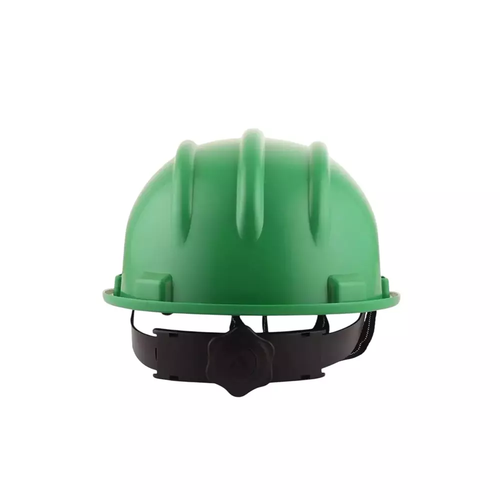 karam-ratchet-type-safety-helmet-with-protective-peak-280-x-220-x-180-mm-size-polypropylene-co-polymer-hybrid-green-for-industrial-use-pn521