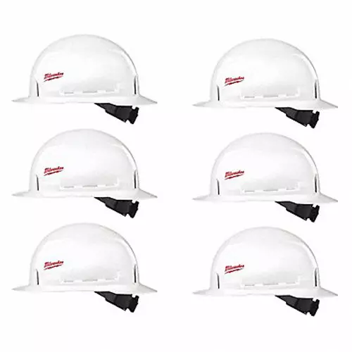 Buy Milwaukee Hard Hat White Front Brim, 349FA0 (Pack of 6) Online in