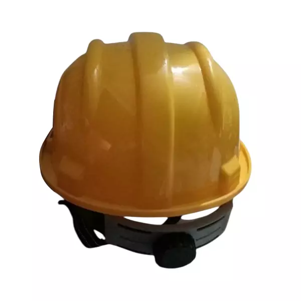 SAFE WORK Ratchet Safety Helmet HDPE Adjustable Plastic Point Yellow Free Size