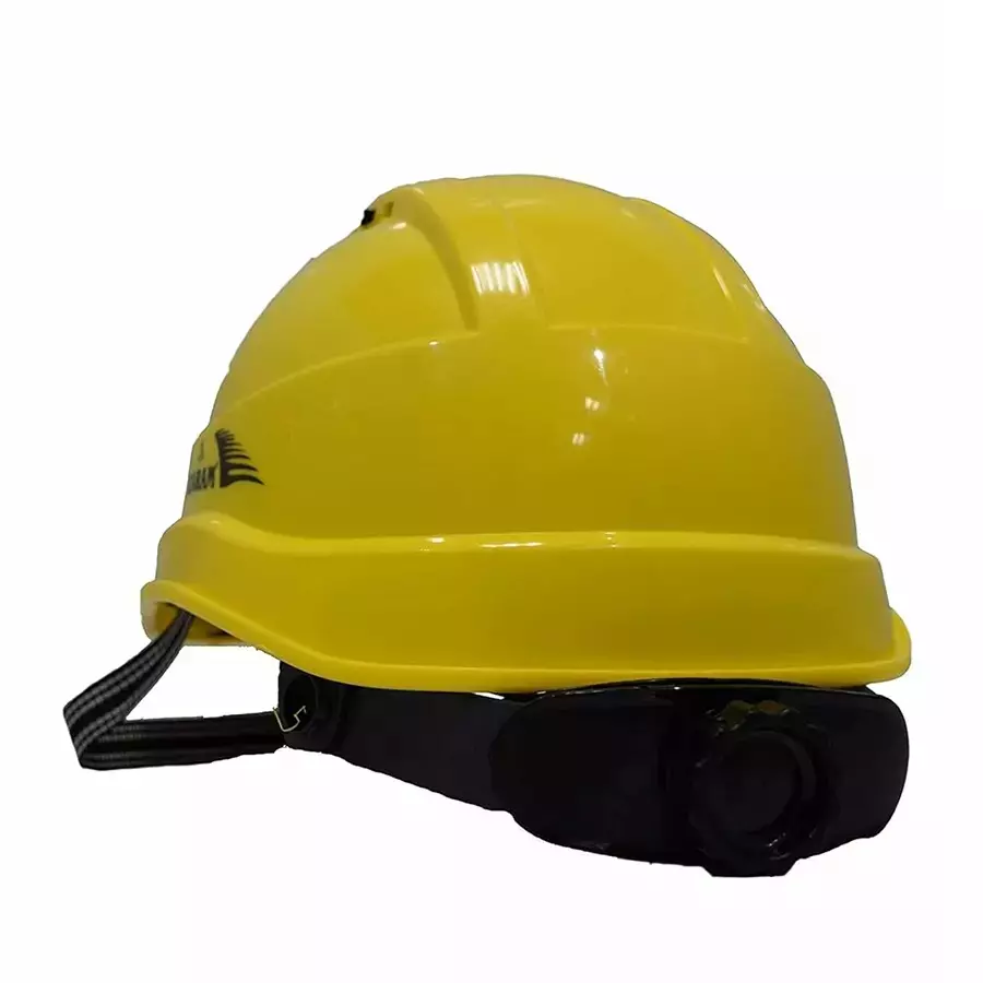 Karam Protective Peak HDPE Safety Helmet with Ratchet Type Adjustment Yellow, PN-542 (Pack of 3)