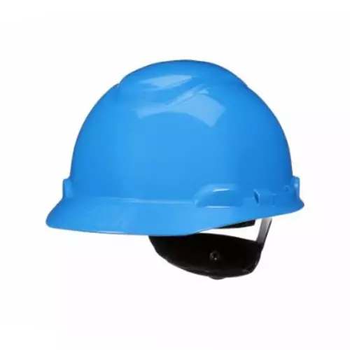3M SecureFit Series Safety Helmet 4 Point Ratchet Type Unvented HDPE Blue Free Size, H-703SFR-UV