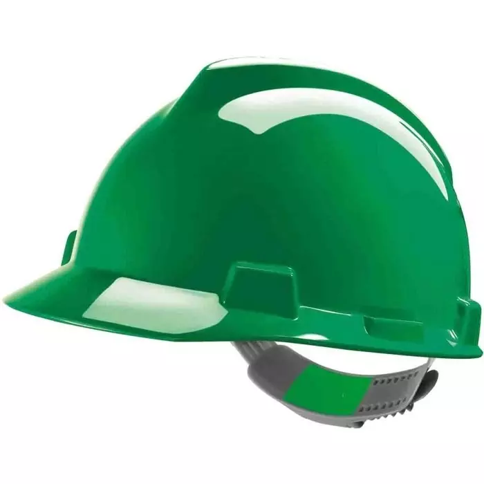 MSA Safety V-Gard Green Safety Helmet Adjustable, GV141-0000000-000