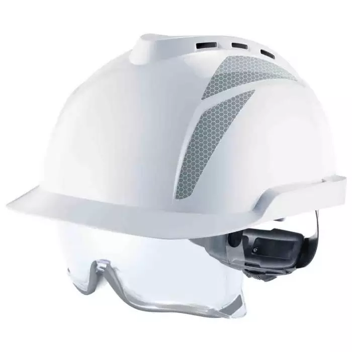 MSA Safety V-Gard 930 White Safety Helmet Adjustable Ventilated, GVC1A-00000G0-000