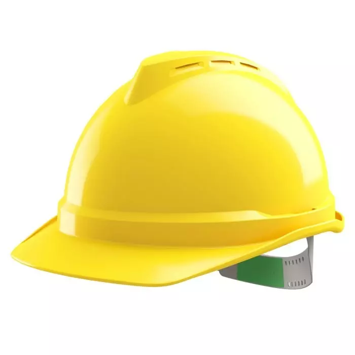 MSA Safety V-Gard 500 Yellow Safety Helmet Adjustable, GV521-0000000-000