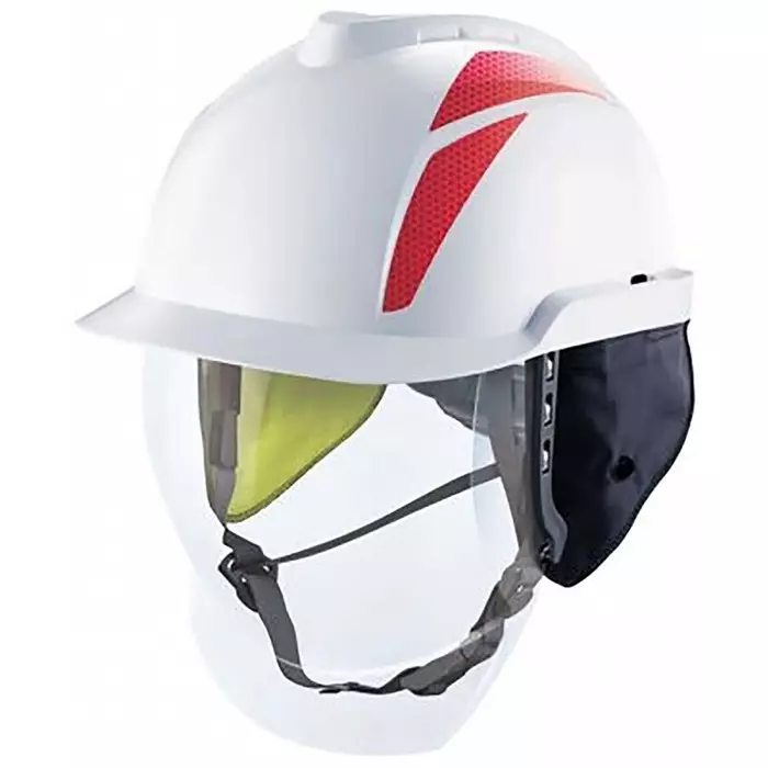 MSA Safety V-Gard 950 Class 1 White Safety Helmet with Chin Strap Adjustable, GVF1A-CBA000G-000