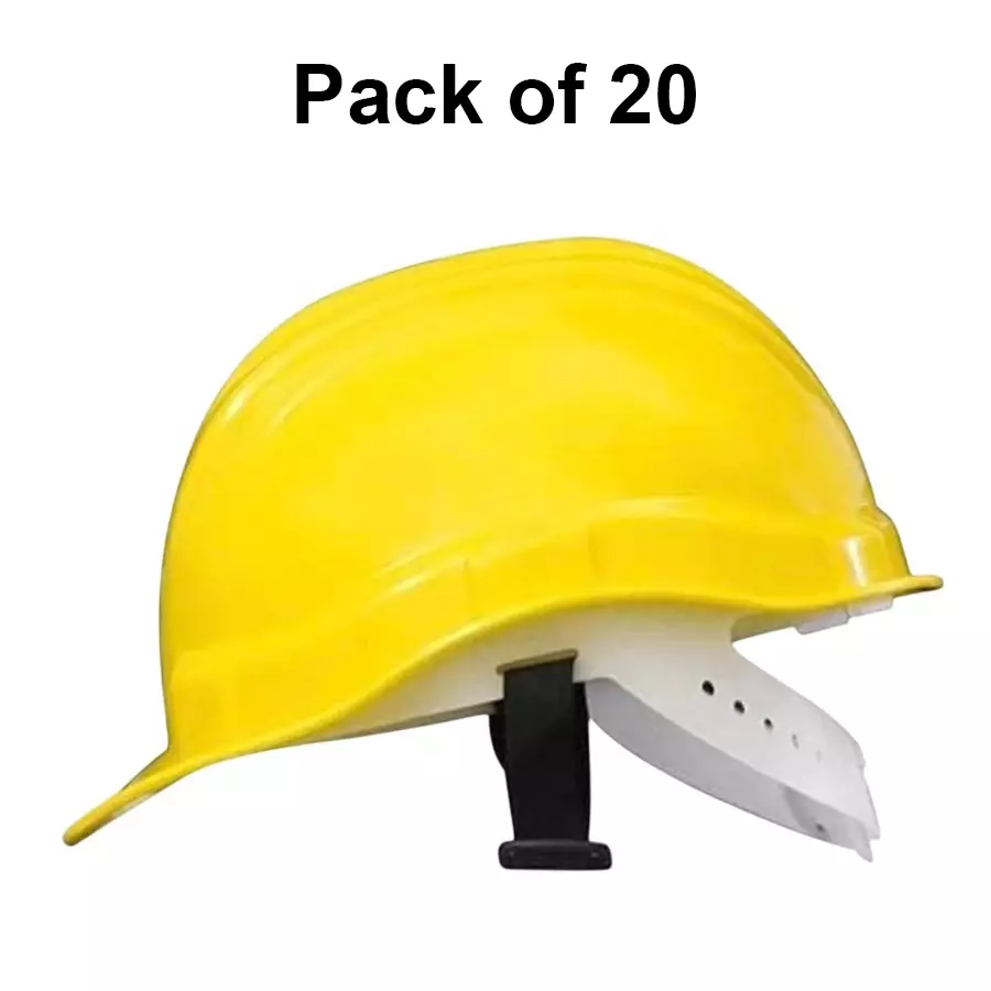 bombay-ms-safety-helmet-plastic-yellow-with-nape-adjustable-headband-standard-chin-strap-set-of-20-pcs