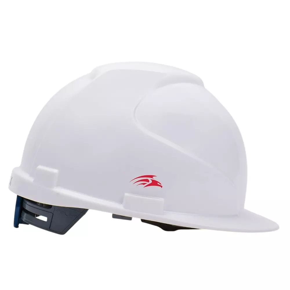 PERF Non-Vented Safety Helmet Sole Free Size White Plastic for Industrial Use, Maxxtra