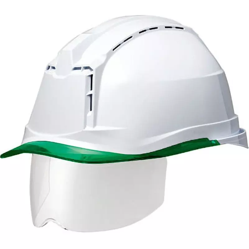 MIDORI Hard Hat 52.5-63 cm Head Circumference White / Green, SC-19PCLVSRA3-ALPHA