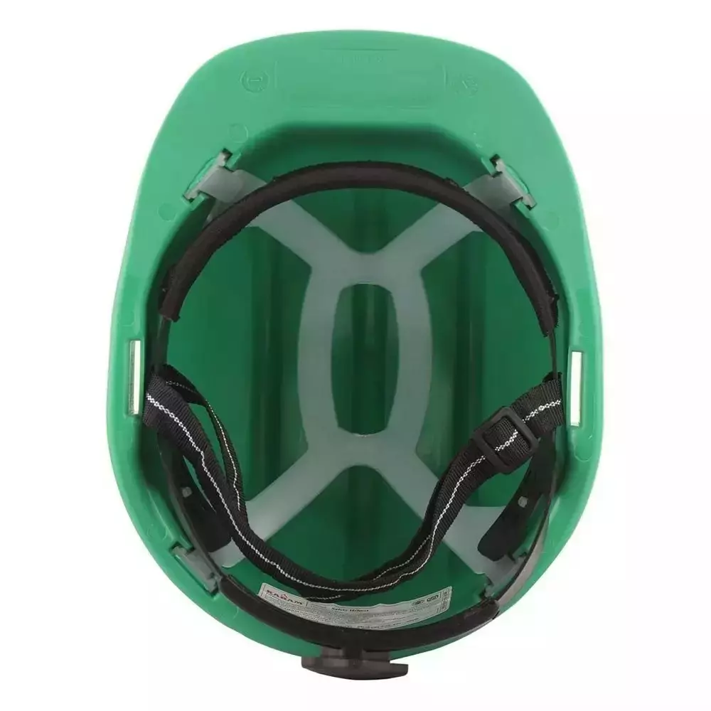 beggosafe-safety-helmet-ratchet-type-adjustable-chin-strap-free-size-polypropylene-co-polymer-green-pack-of-5