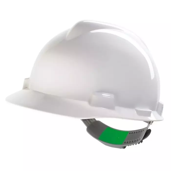 MSA Safety V-Gard White Safety Helmet Adjustable, GV111-0000000-000