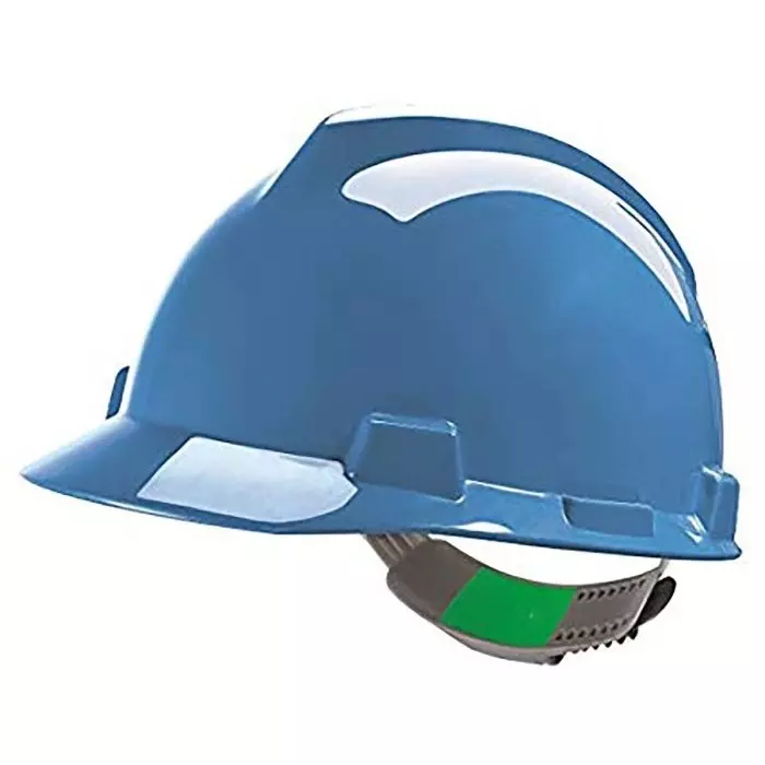 MSA Safety V-Gard Blue Safety Helmet Adjustable, GV151-0000000-000