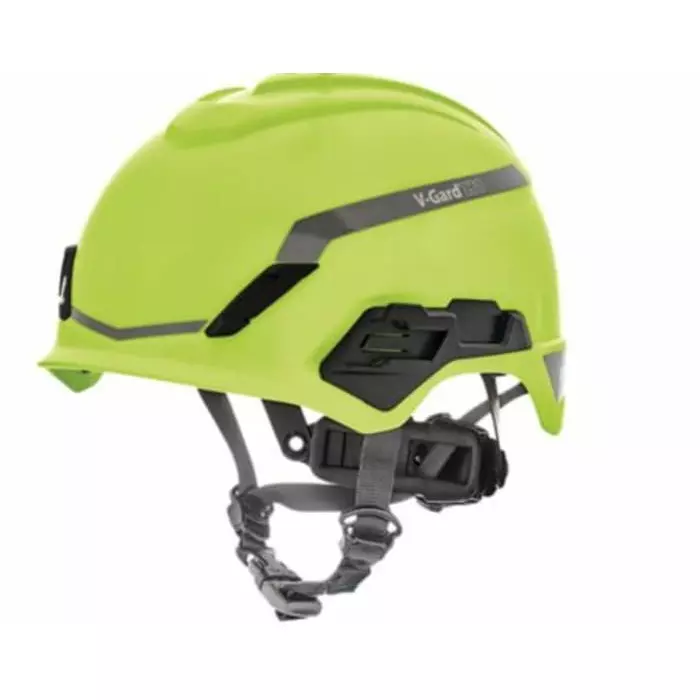 MSA Safety V-Gard H1 Black Green Safety Helmet with Chin Strap Adjustable, 10194796