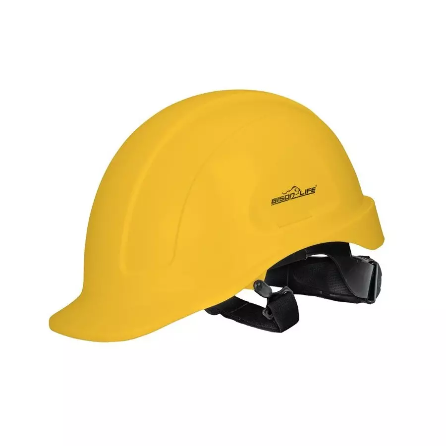BISON LIFE TorShell Non-Vented Safety Helmet ABS Yellow, HL3221