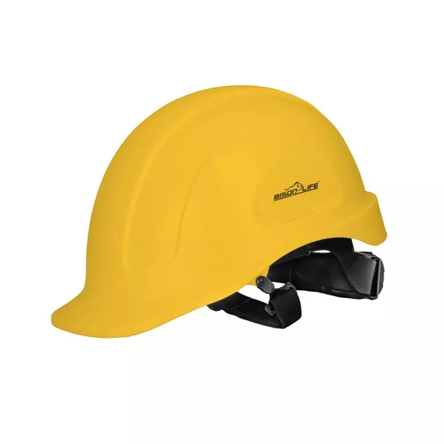 BISON LIFE TorShell Non-Vented Safety Helmet ABS Yellow, HL3221