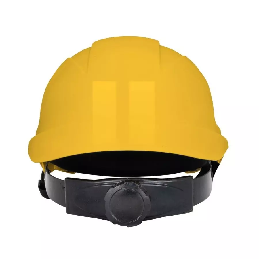 BISON LIFE TorShell Non-Vented Safety Helmet ABS Yellow, HL3221