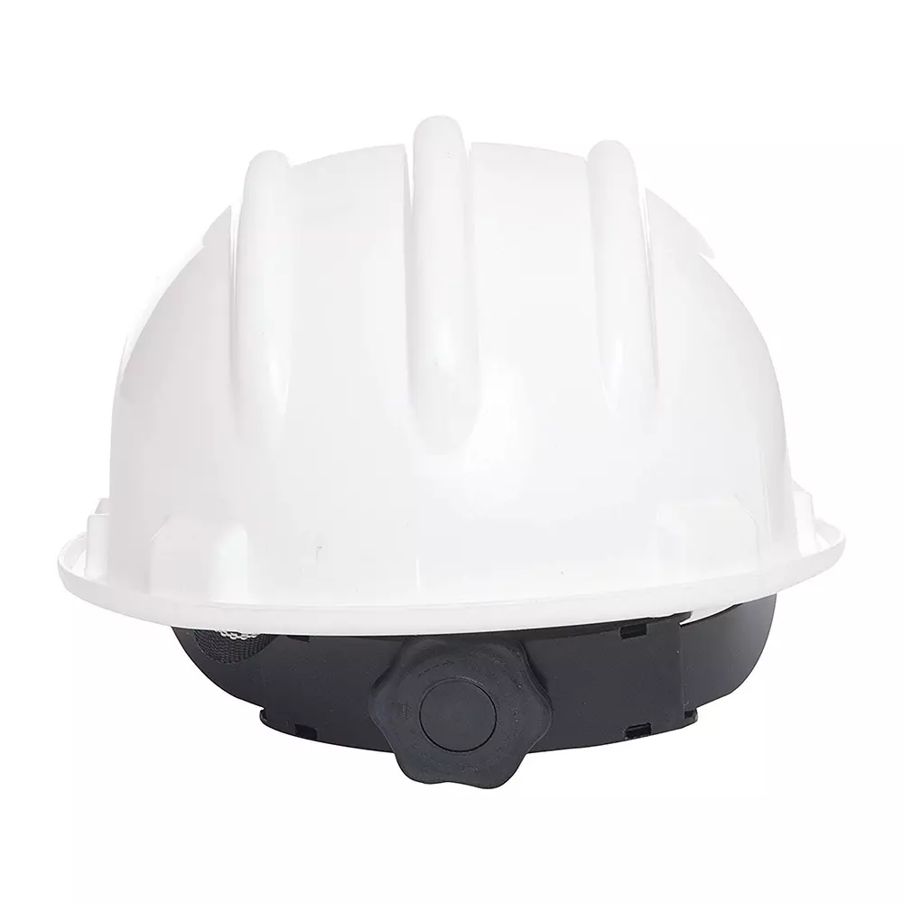 Karam Safety Helmet Polycarbonate with Adjustable Chin Strap White, PN521 (Pack of 5 Pcs)