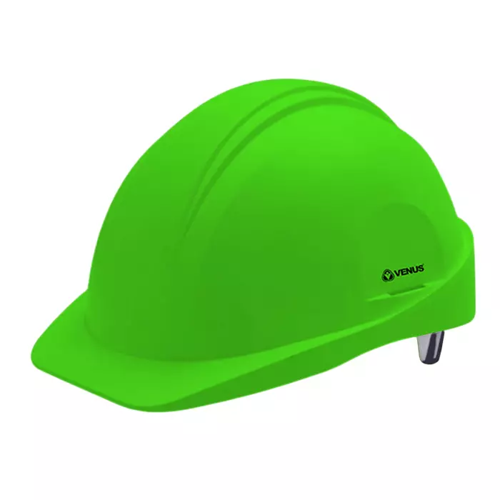 Venus H-4000 Safety Helmet Non-Ventilated Shell Pin-Lock ABS Material Green, 18098ATR