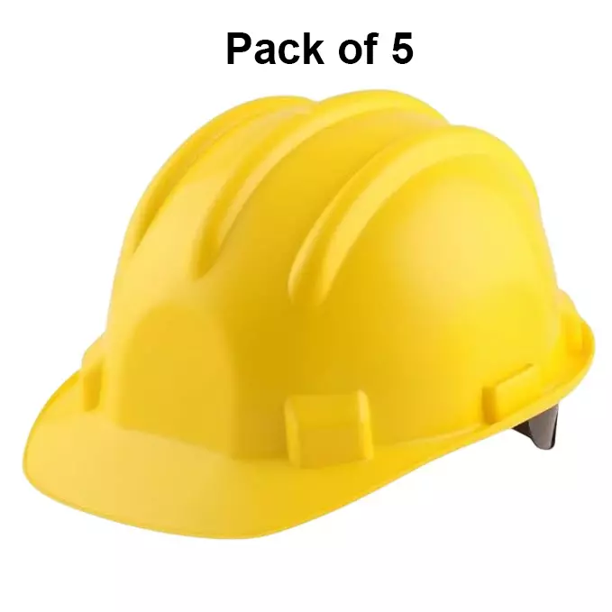 angelsafe-safety-helmet-with-adjustable-ratchet-and-chin-strap-hdpe-body-free-size-yellow-color-for-head-protection-pack-of-5