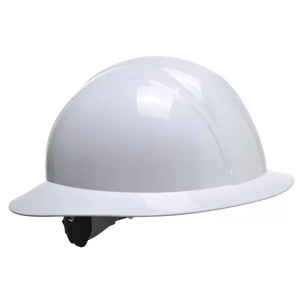 Portwest Full Brim Safety Helmet White Polyethylene & Polypropylene for Industrial Use, PS52WHR