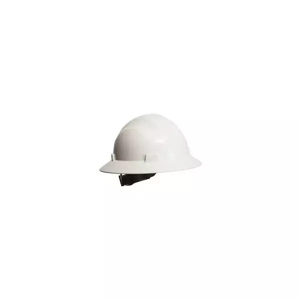 Portwest Full Brim Premier Hard Hat Chin Strap Safety Helmet White High Density Polyethylene (HDPE) for Industrial Use, PS56