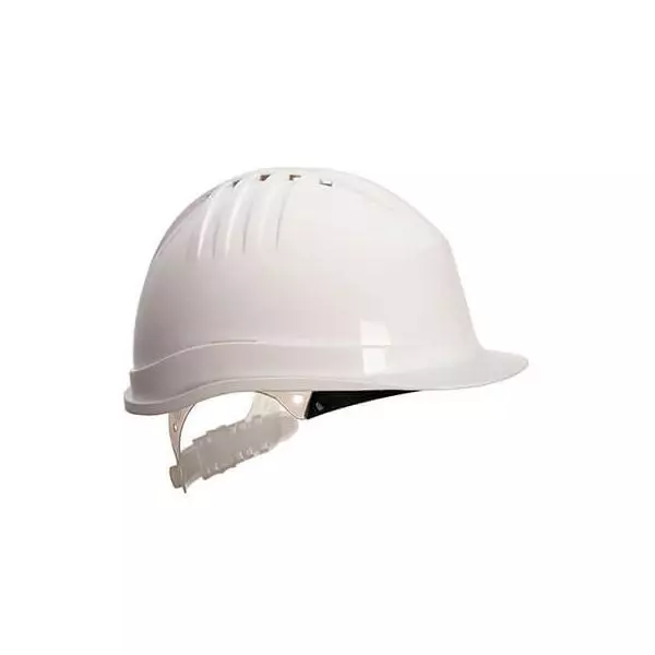Portwest Slip Ratchet Safety Helmet White HDPE, LDPE for Industrial Use, PS60WHR