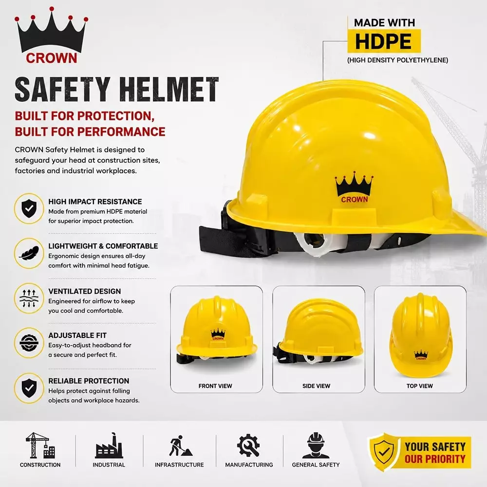 crown-construction-safety-helmet-lightweight-hdpe-hard-hat-with-chin-strap-yellow-color-gv-a7mw-c104