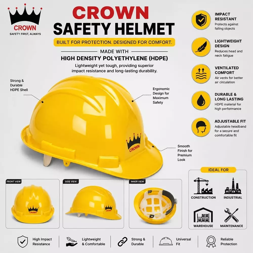 crown-construction-safety-helmet-lightweight-hdpe-hard-hat-with-chin-strap-yellow-color-gv-a7mw-c104