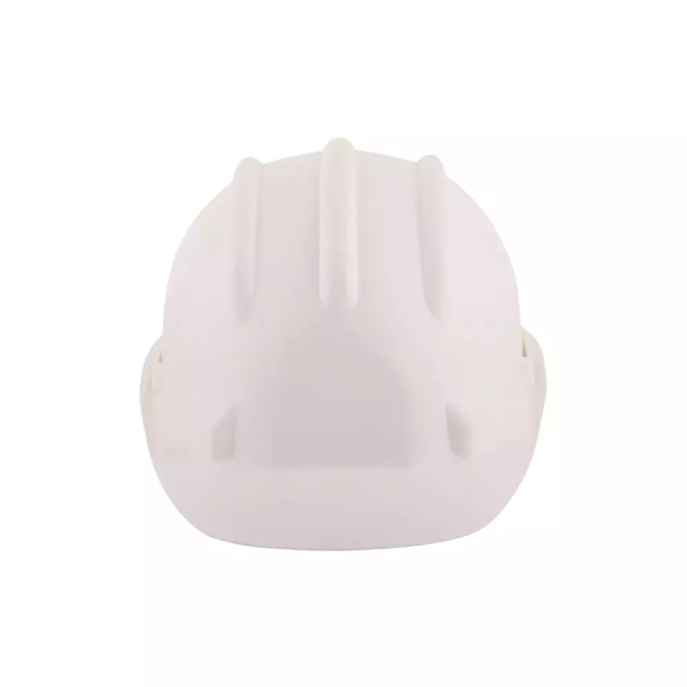 karam-ratchet-type-safety-helmet-with-protective-peak-280-x-220-x-180-mm-size-polypropylene-co-polymer-white-for-industrial-use-pn521