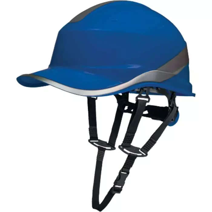 Delta Plus DIAMOND V UP Blue Safety Helmet with Chin Strap Adjustable Ventilated, DIAM5UPBLFL