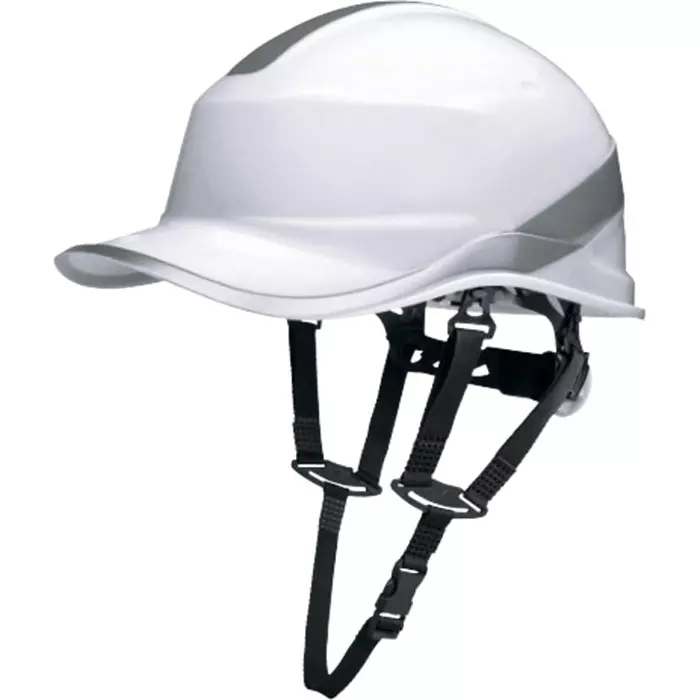 Delta Plus DIAMOND V UP White Safety Helmet with Chin Strap Adjustable, DIAM5UPBCFL