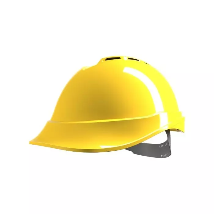 MSA Safety V-Gard 200 Yellow Safety Helmet Adjustable Ventilated, GV621-0000000-000
