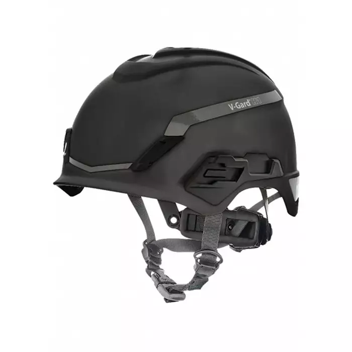 MSA Safety V-Gard H1 Black Safety Helmet with Chin Strap Adjustable, 10194798