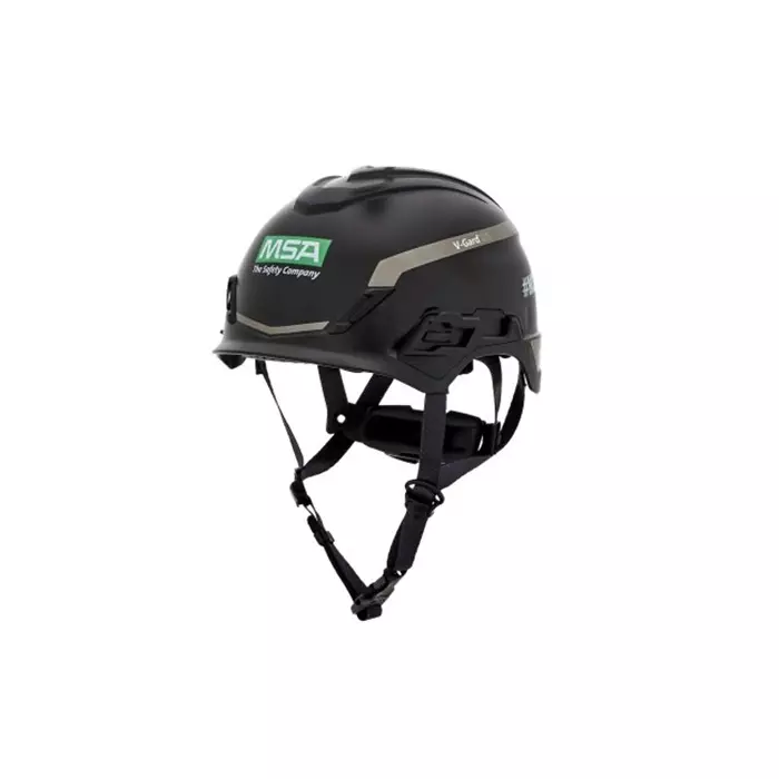MSA Safety V-Gard H1 Black Safety Helmet with Chin Strap Adjustable, 10194798