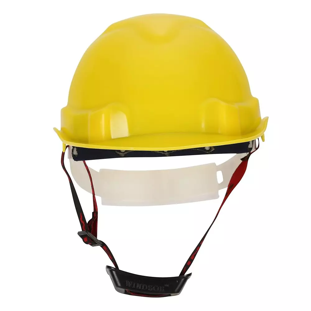 Windsor Air Vents Ratchet Safety Helmet Free Size Ratchet Yellow (Pack of 2)