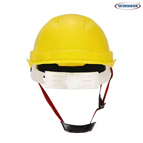 Windsor Air Vents Ratchet Safety Helmet Free Size Ratchet Yellow (Pack of 2)