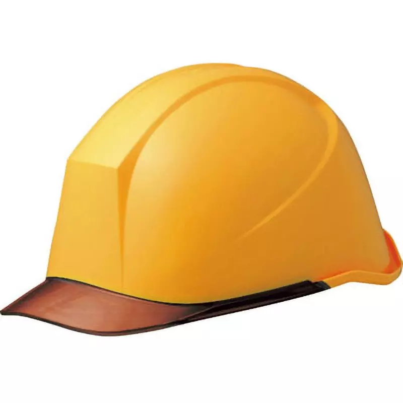 MIDORI Safety Helmet 51-60 cm Head Circumference Yellow / Brown, LSC-11PCL-ALPHA