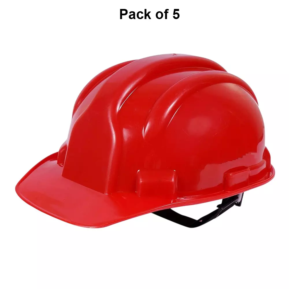angelsafe-safety-helmet-with-adjustable-ratchet-and-chin-strap-hdpe-body-free-size-red-color-for-head-protection-pack-of-5