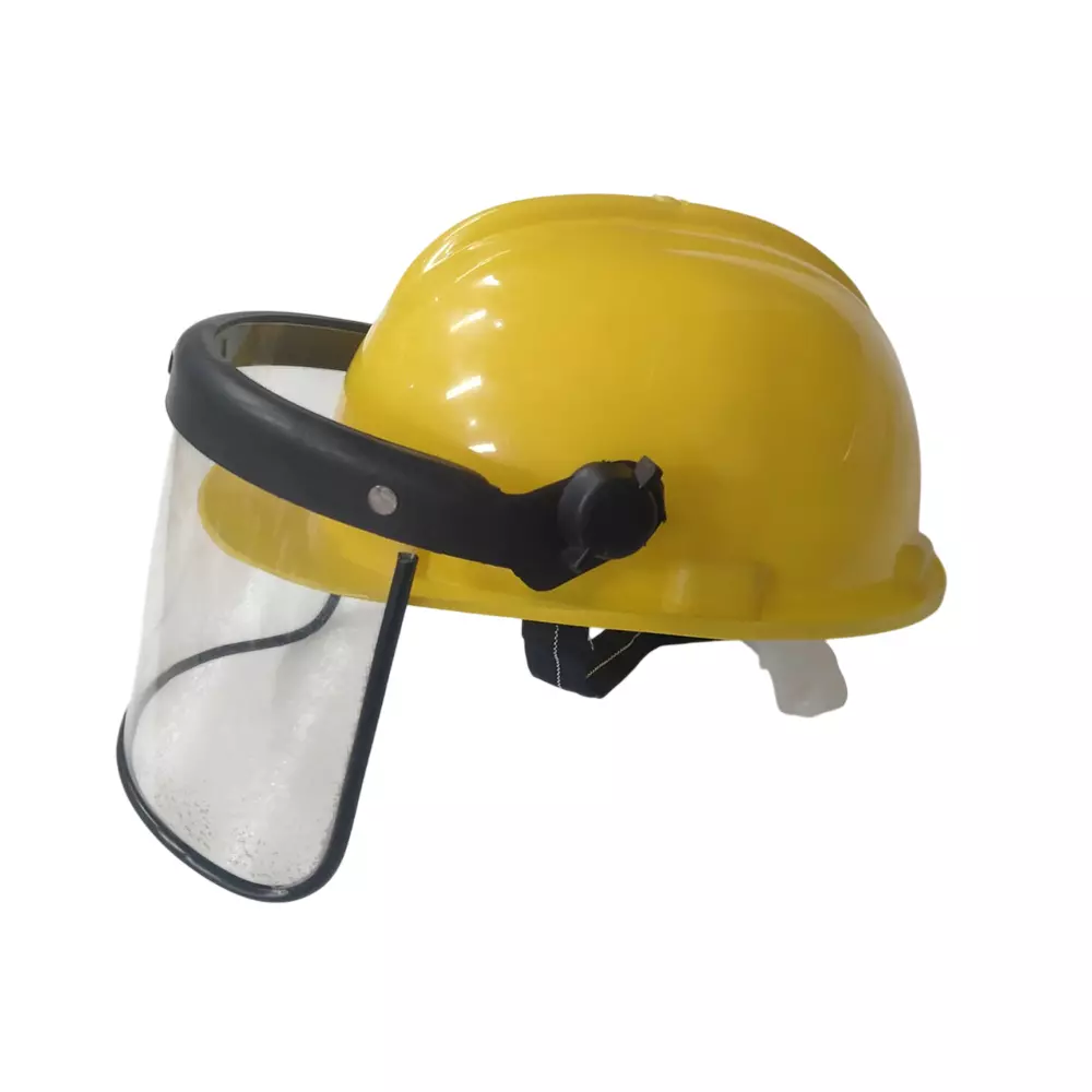 Generic Safety Helmet with 6x12 inch face shield Isi Certified HDPE (Pack Of 12 Pcs)