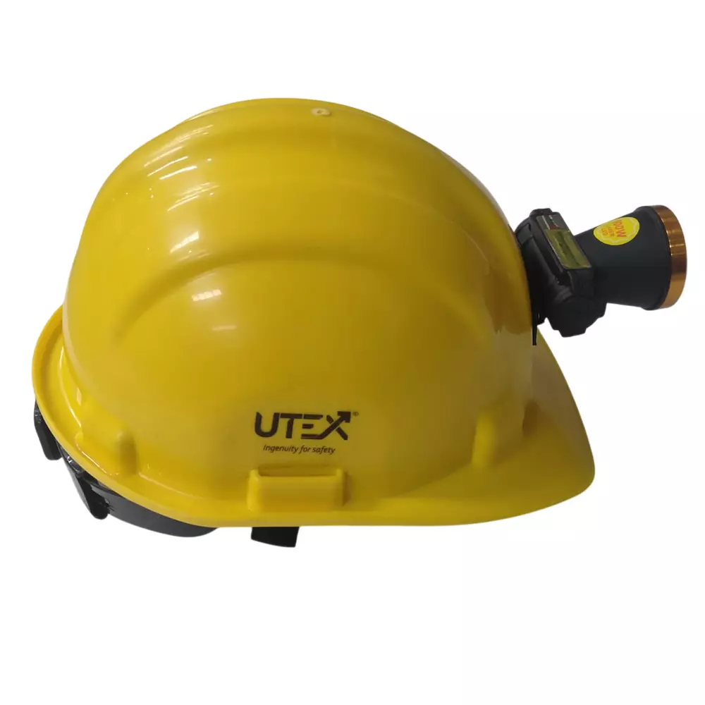 Generic Helmet With Head Lamp Isi Certified HDPE (Pack Of 6 Pcs)
