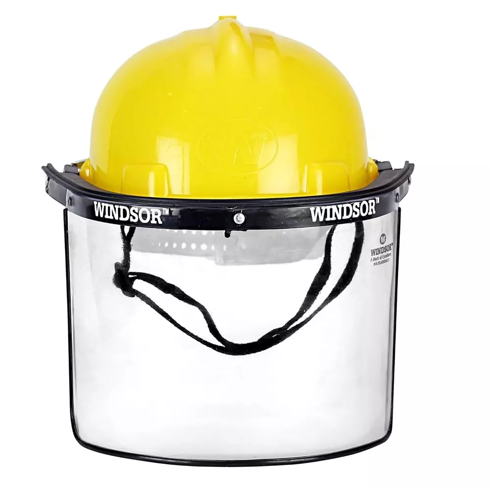 Windsor Helmet Ratchet With Spring Face Shield Head Free Size Ratchet Yellow, 702-Nape_