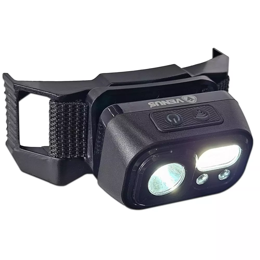 venus-h-5010-ratchet-type-hdpe-non-vent-white-safety-helmet-with-led-headlamp-free-size