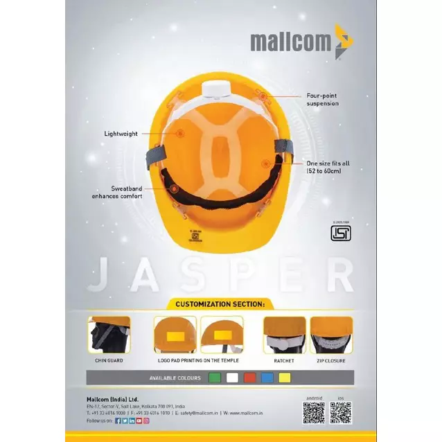 mallcom-yellow-safety-helmet-with-ratchet-jasper-ii