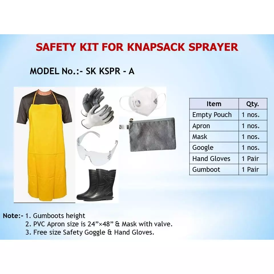 iMTSP Knapsack Sprayer Safety Kit PVC Gumboot 28 cm (11 inch) Height UK7, SK KSPR - A