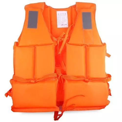 SWAVIND Orange Nylon Life Safety Jacket For Swimming Pack Of 1 Piece