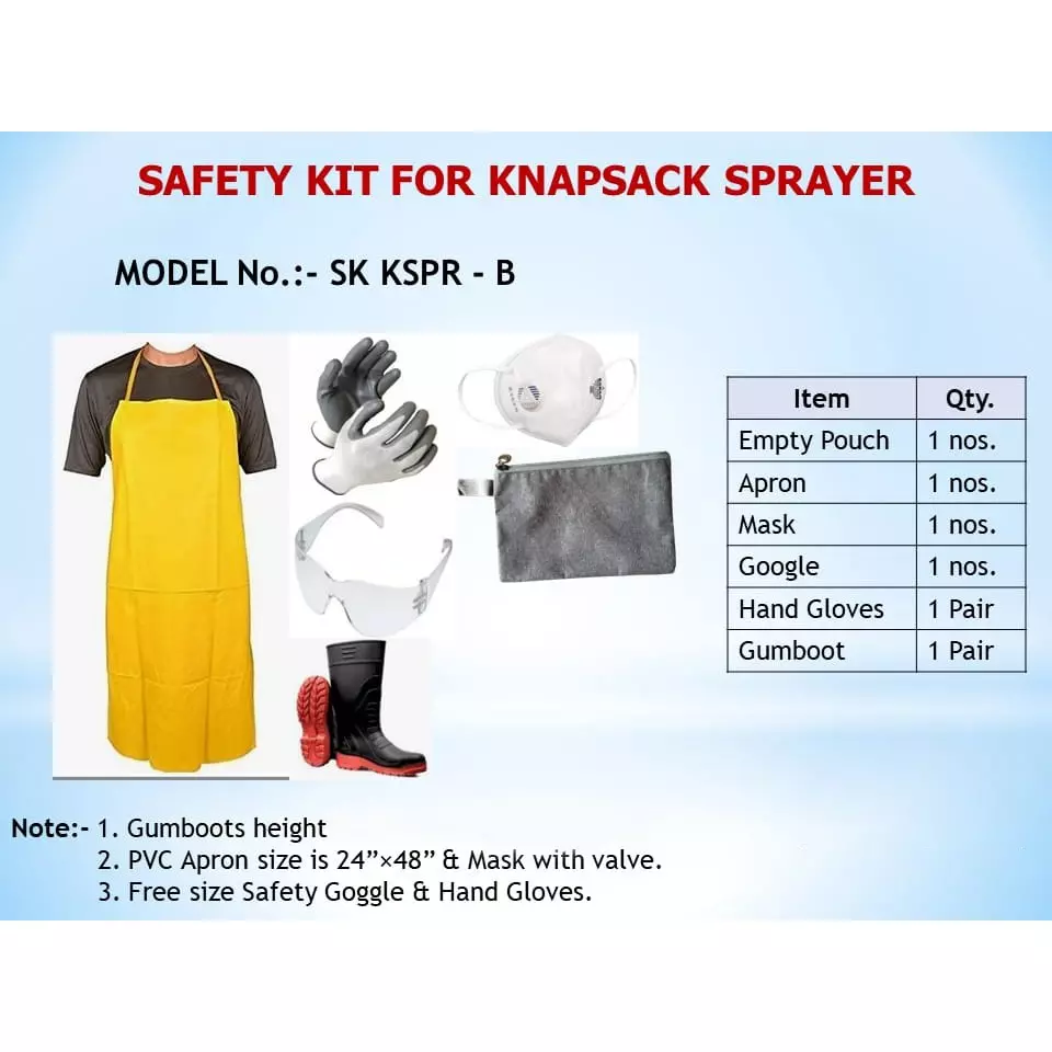iMTSP Knapsack Sprayer Safety Kit PVC Gumboot 28 cm (11 inch) Height UK9, SK KSPR - B