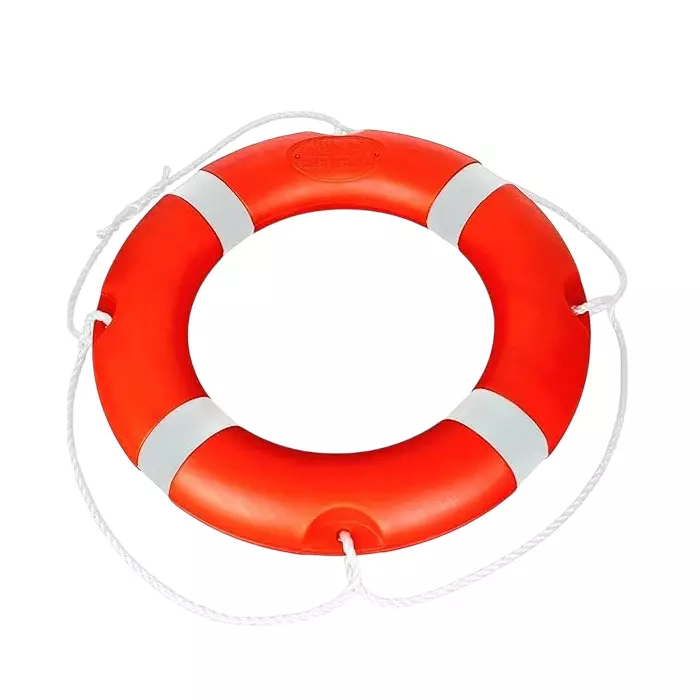 GENERIC Floating Ring Bracelet with Water Rescue Rope PVC / Plastic Red & White, Q9-FM6B-NZSR