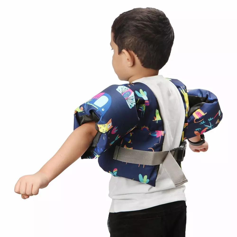 Jilani Kids Swimming Jacket Durable Polyester with Foam Multicolor M 4 to 8 Years Age Range
